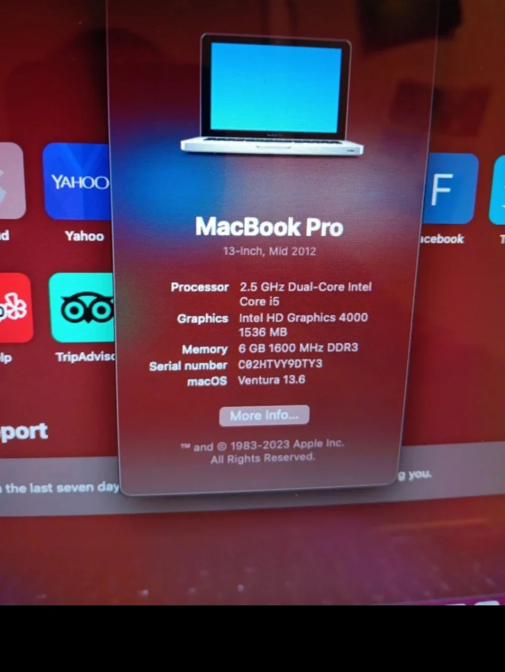 MacBook pro 2012 13 inch i5 SSD 500GB LOGIC PRO X,, Office installed